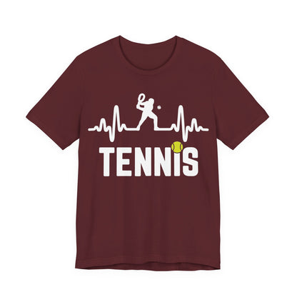 Tennis Pulse Tee — Heartbeat Tennis Player Graphic Shirt