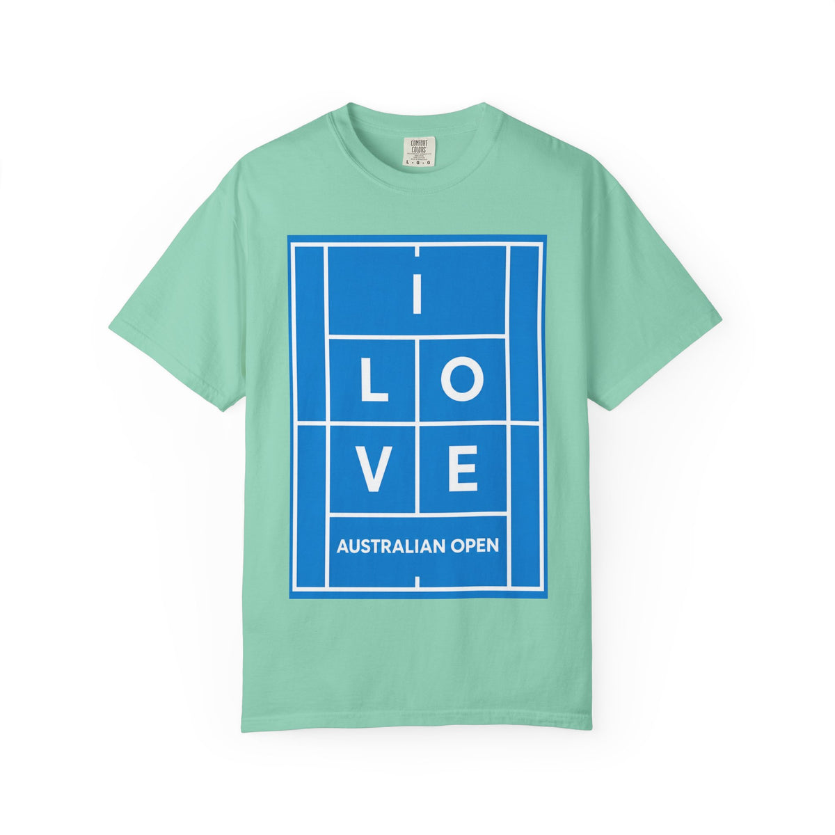 "I LOVE" Australian Open Tennis Court Graphic