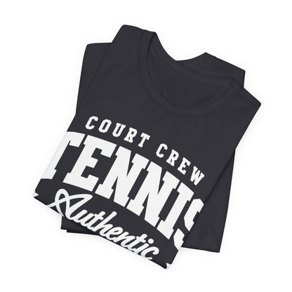 Tennis Court Crew Tee — "Tennis Authentic: Tennis. Beer. Repeat." Graphic Shirt