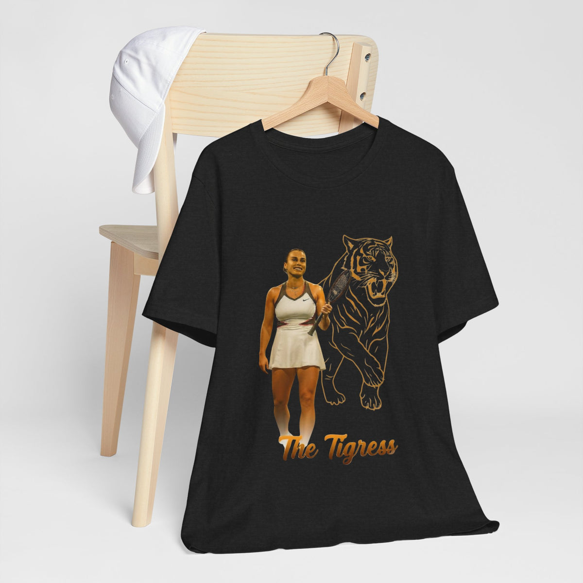 Sabalenka The Tigress Graphic Tee — Empowered Woman & Tiger Illustration