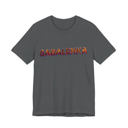 Sabalenka Tennis T‑Shirt — Bold Text Fan Tee