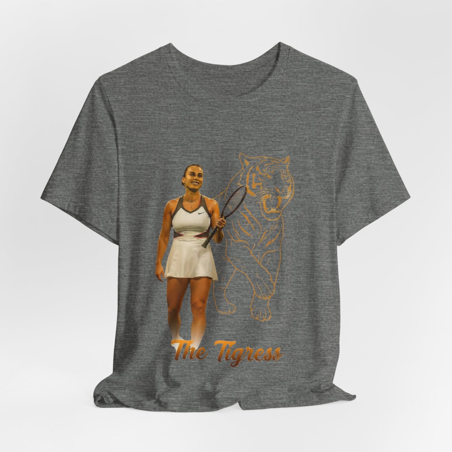 Sabalenka The Tigress Graphic Tee — Empowered Woman & Tiger Illustration