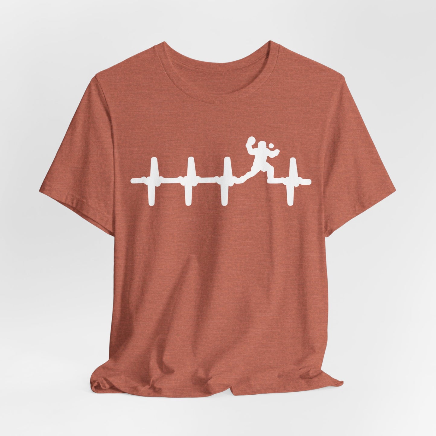 Runner Heartbeat T‑Shirt — Heartbeat EKG with Tennis Runner Graphic Tee