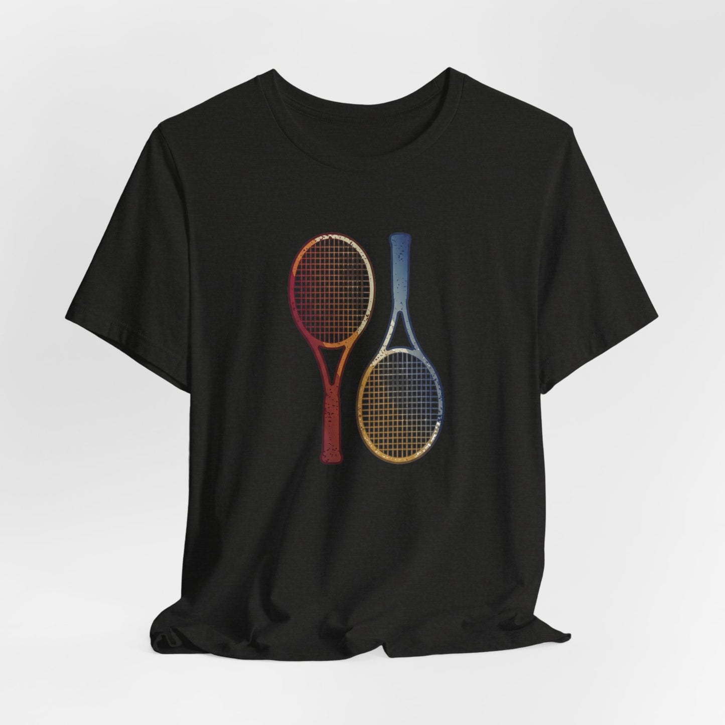 Tennis Rackets Tee — Vintage Wooden Racquets Graphic Shirt