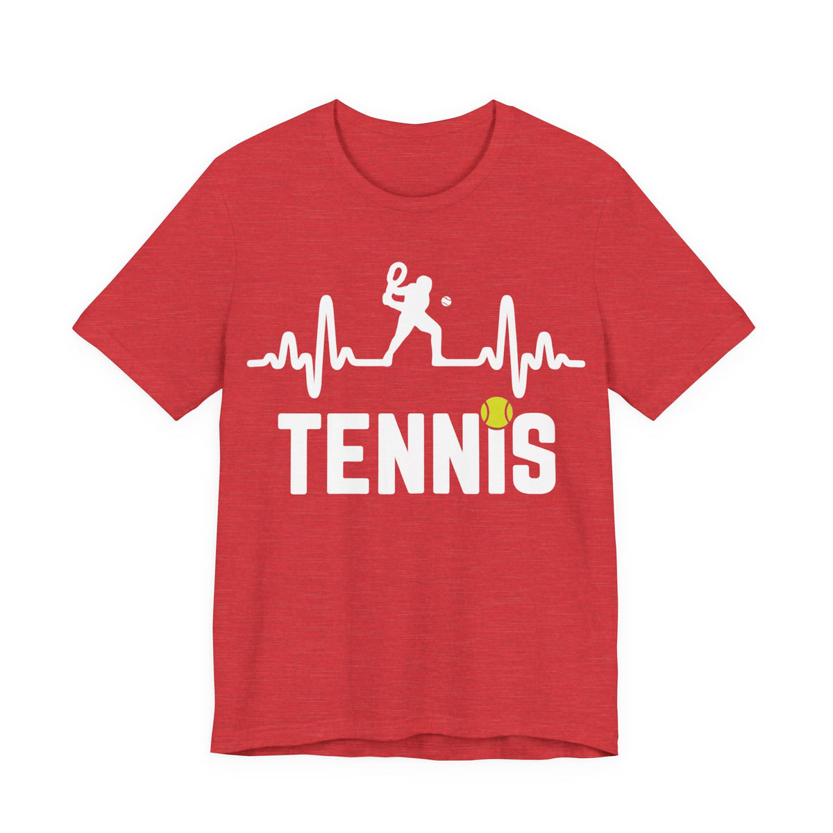 Tennis Pulse Tee — Heartbeat Tennis Player Graphic Shirt