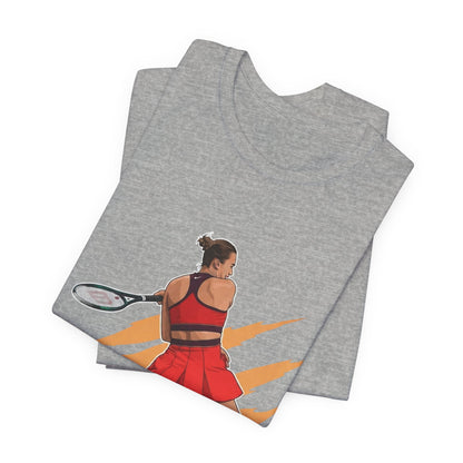 Tennis Player Aryna Sabalenka Graphic Tee — Dynamic Female Athlete Design