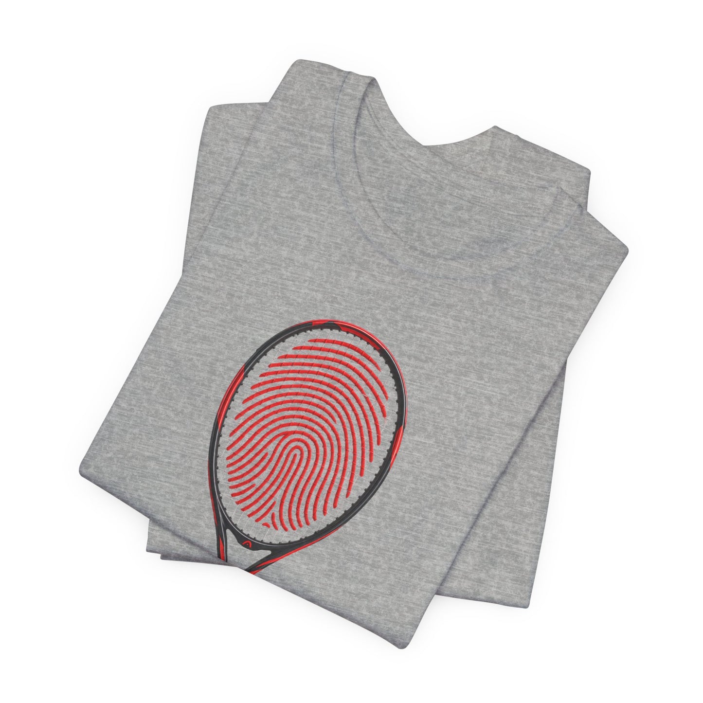 Tennis T‑Shirt — "It's In My DNA" Racket Fingerprint Tee
