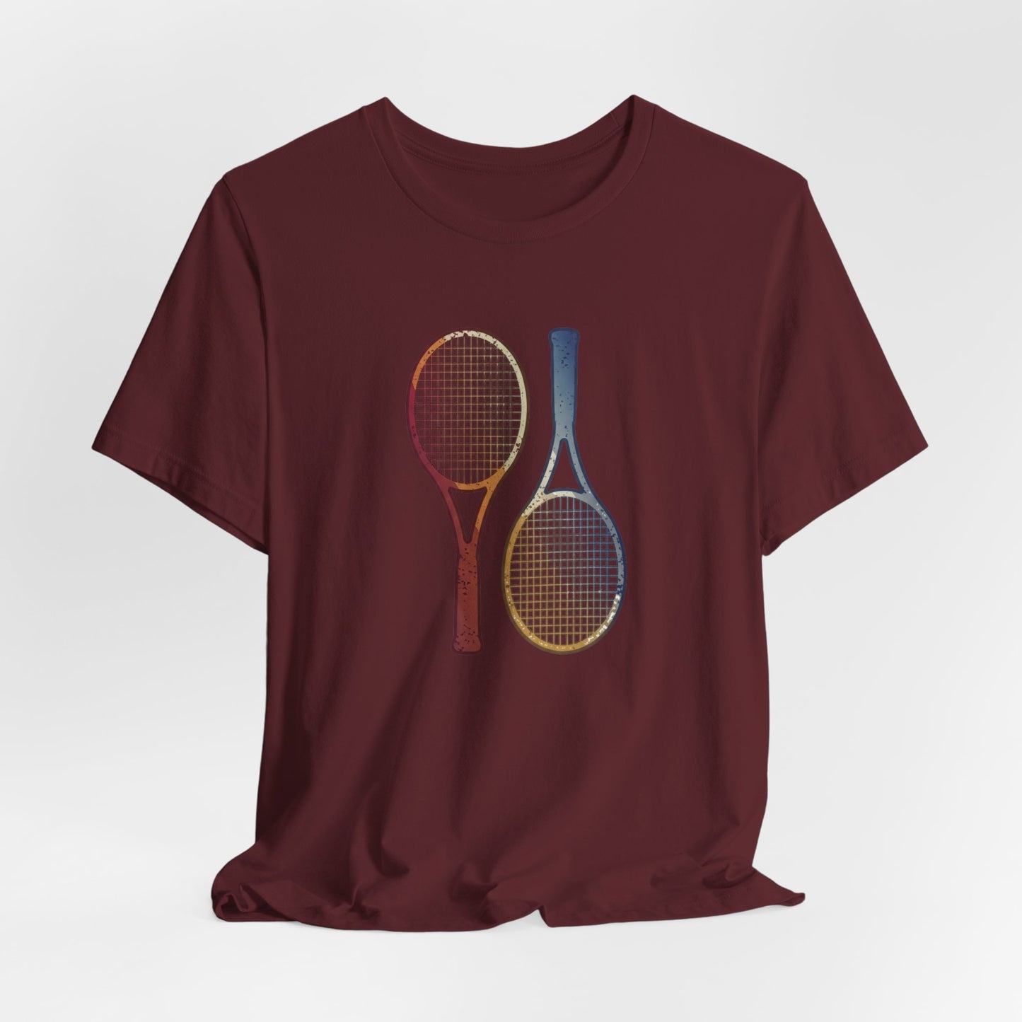 Tennis Rackets Tee — Vintage Wooden Racquets Graphic Shirt