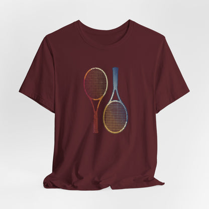 Tennis Rackets Tee — Vintage Wooden Racquets Graphic Shirt