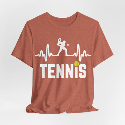 Tennis Pulse Tee — Heartbeat Tennis Player Graphic Shirt