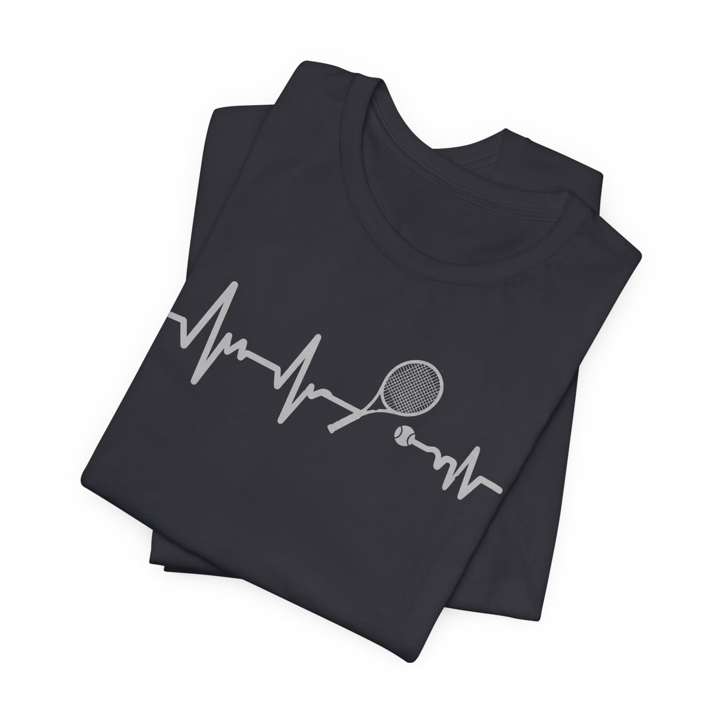 Tennis Heartbeat Tee — Racket Pulse Graphic T-Shirt