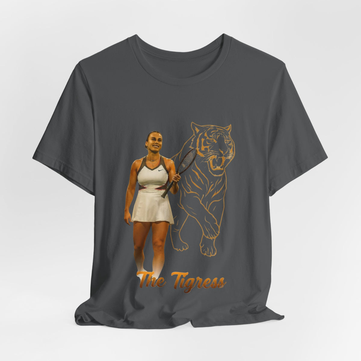Sabalenka The Tigress Graphic Tee — Empowered Woman & Tiger Illustration