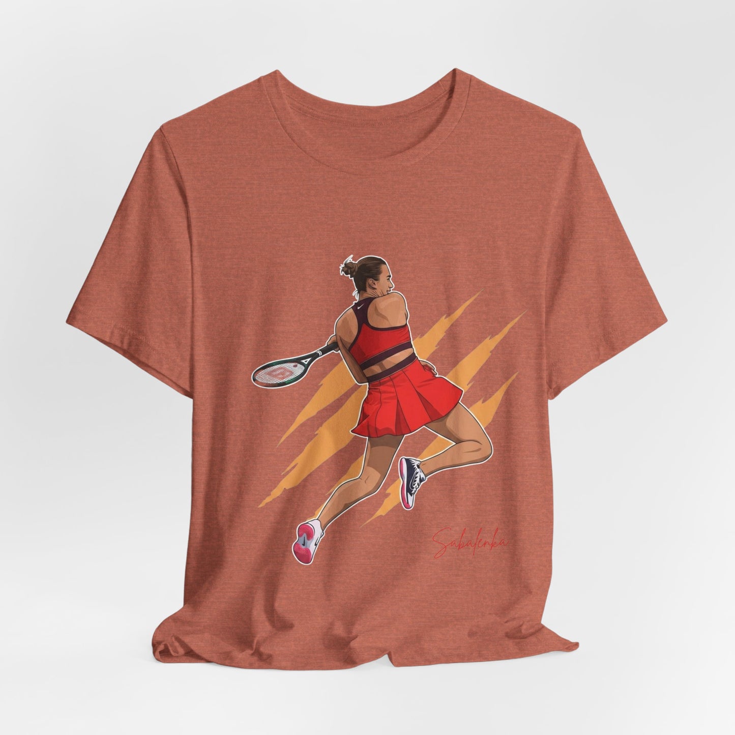 Tennis Player Aryna Sabalenka Graphic Tee — Dynamic Female Athlete Design