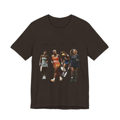 T-Shirt — Serena Williams Life Stages Graphic Tee (Teen · 20s · 30s · 40s)
