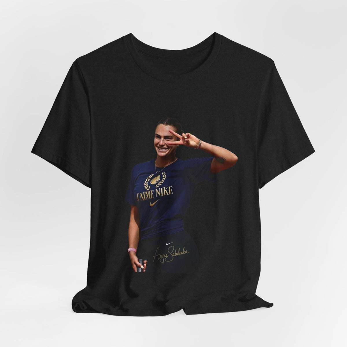 Aryna Sabalenka T-Shirt —Graphic Tee with Smiling Player Photo