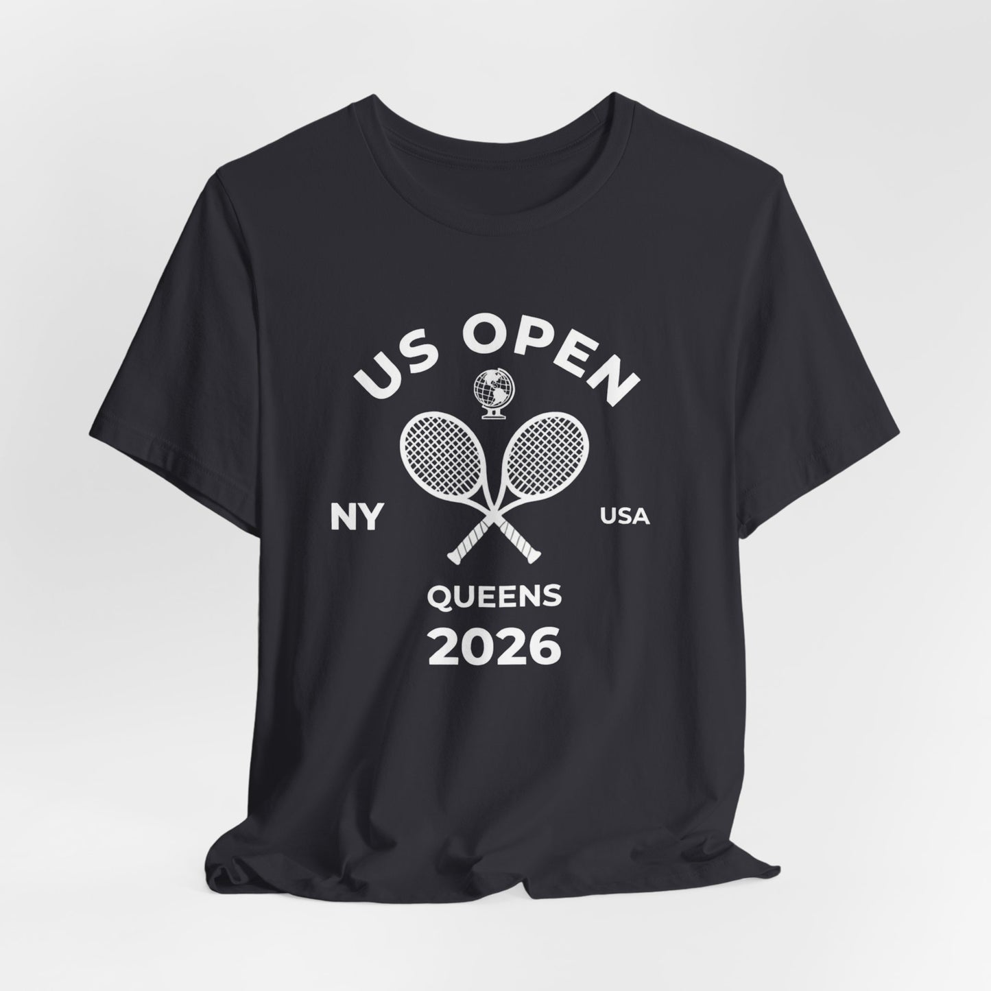 US Open Queens 2026 Tennis Tee — NY USA Vintage Racket T-Shirt