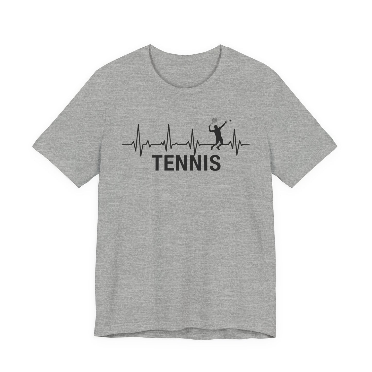 Tennis Heartbeat T‑Shirt — Tennis Player ECG Graphic Tee