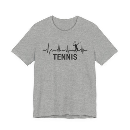 Tennis Heartbeat T‑Shirt — Tennis Player ECG Graphic Tee