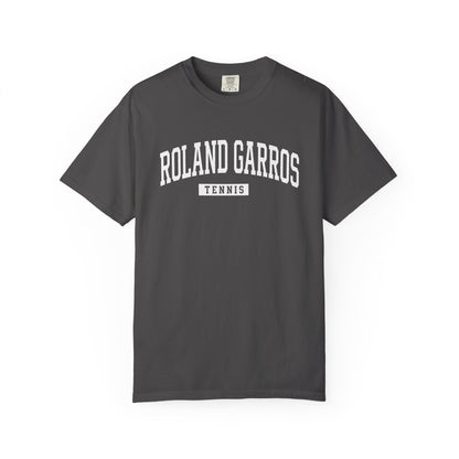 Roland Garros Retro Tennis Tee — Paris 2026 Garment-Dyed Court Shirt