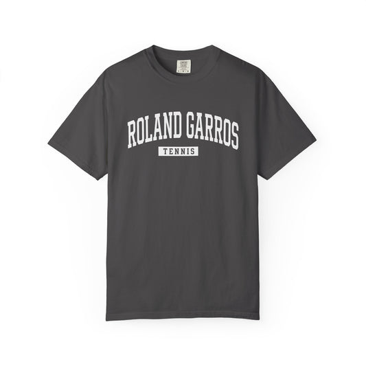 Roland Garros Retro Tennis Tee — Paris 2026 Garment-Dyed Court Shirt