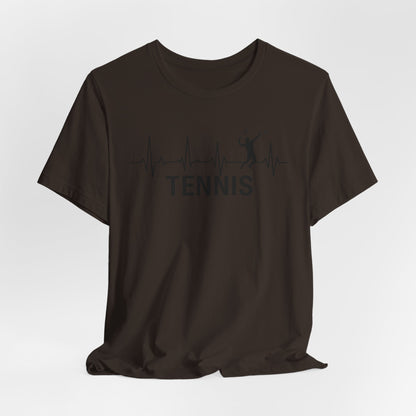 Tennis Heartbeat T‑Shirt — Tennis Player ECG Graphic Tee