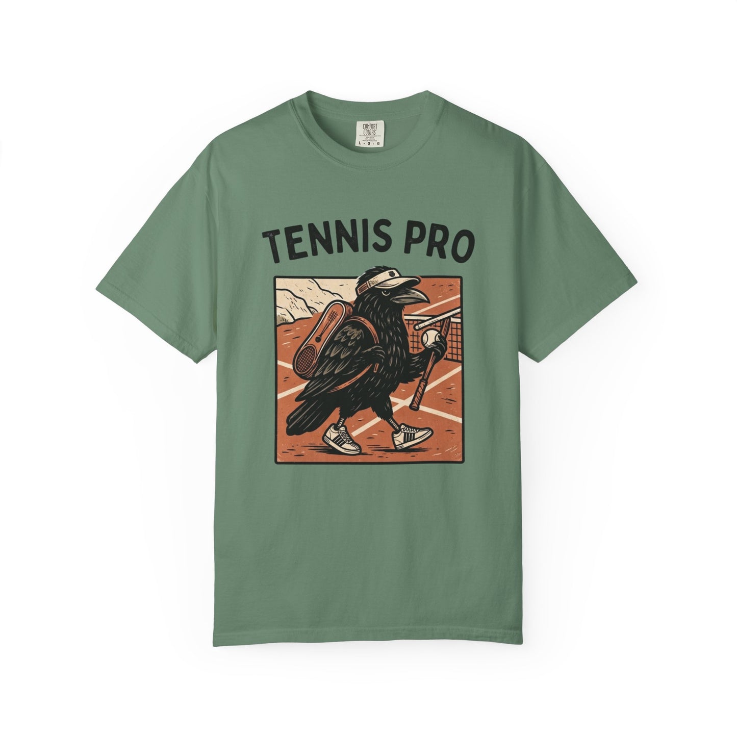 Tennis Pro T‑Shirt — Vintage Raven Tennis Graphic