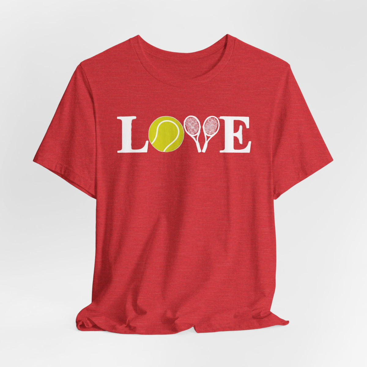 Tennis Love T-Shirt — 'LOVE' with Tennis Ball & Rackets