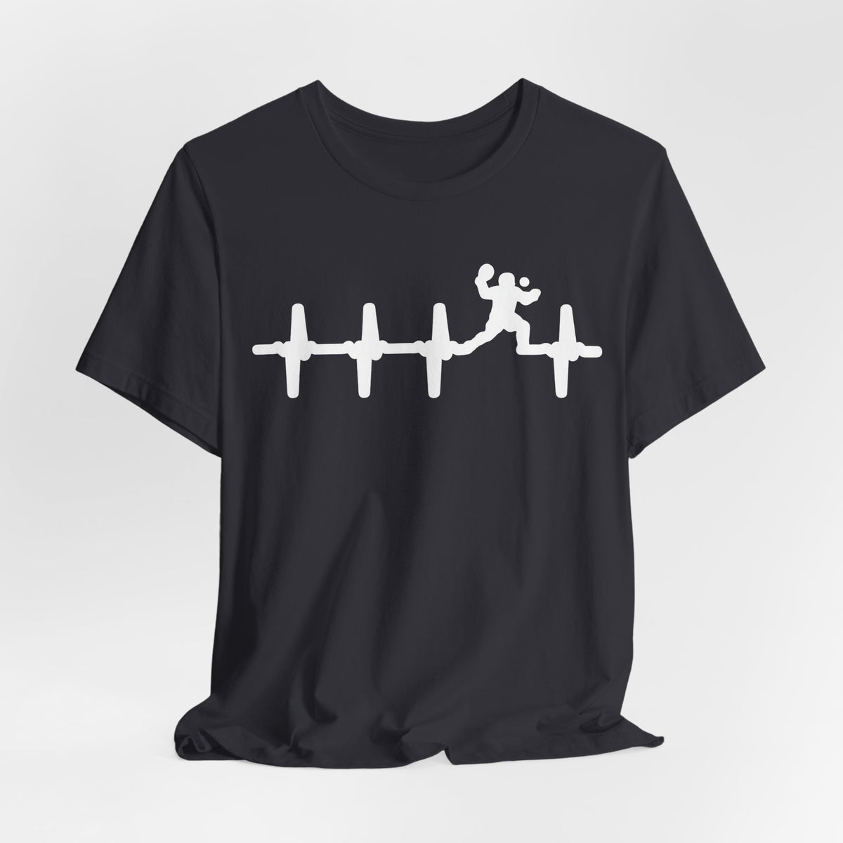 Runner Heartbeat T‑Shirt — Heartbeat EKG with Tennis Runner Graphic Tee