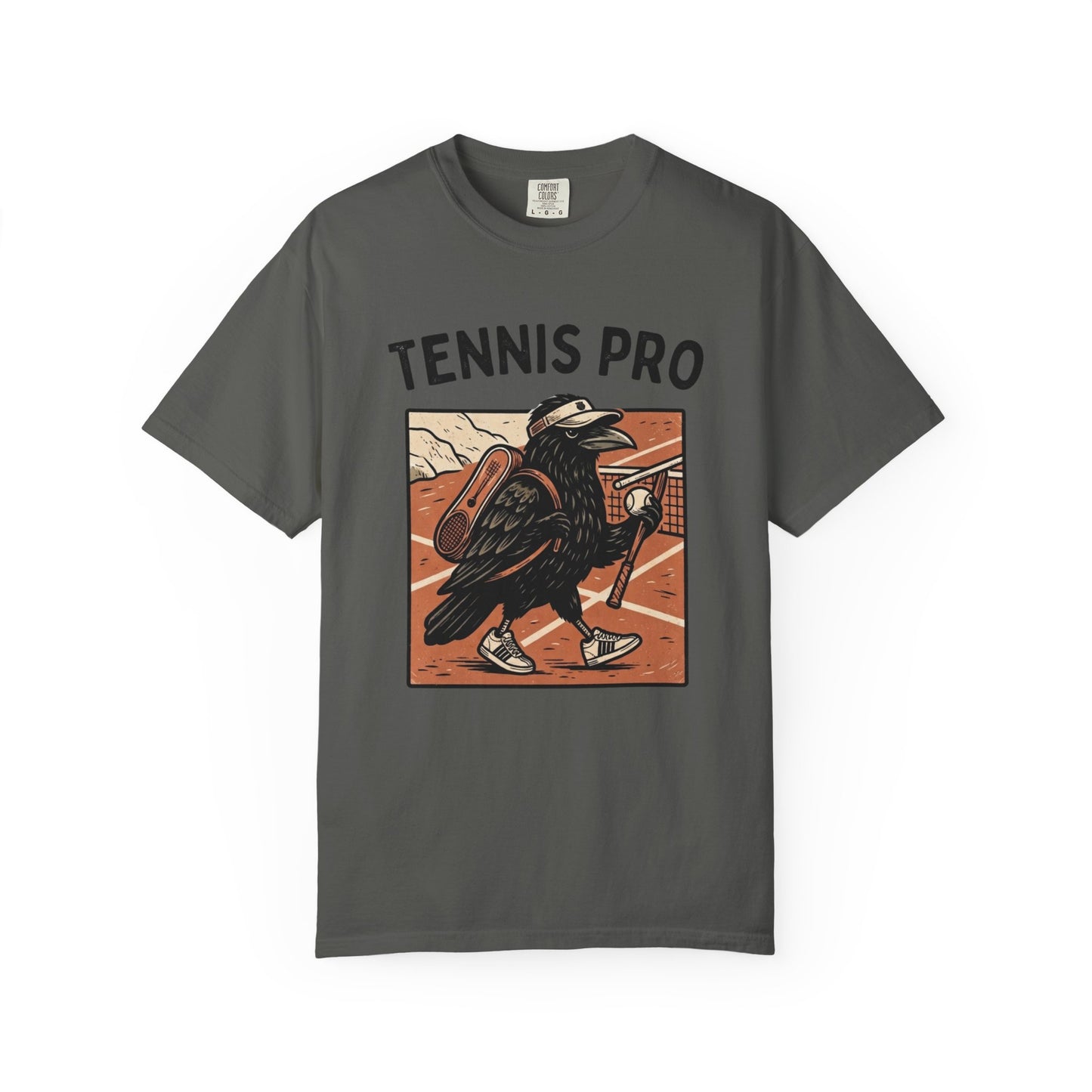 Tennis Pro T‑Shirt — Vintage Raven Tennis Graphic