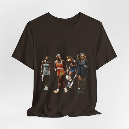T-Shirt — Serena Williams Life Stages Graphic Tee (Teen · 20s · 30s · 40s)