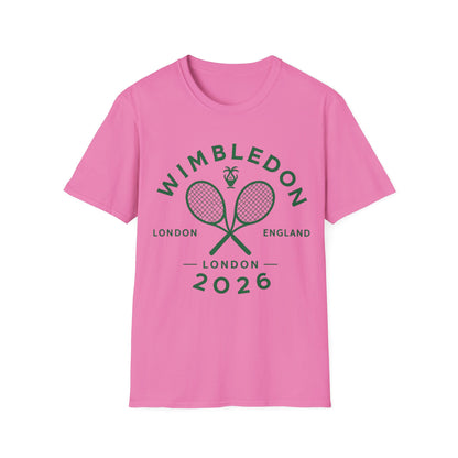 Wimbledon 2026 Tennis T‑Shirt — Vintage Rackets London Logo