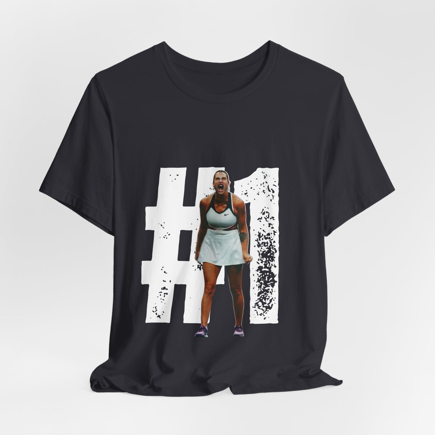 Tennis Player Graphic Tee — Fierce Court Celebration Shirt