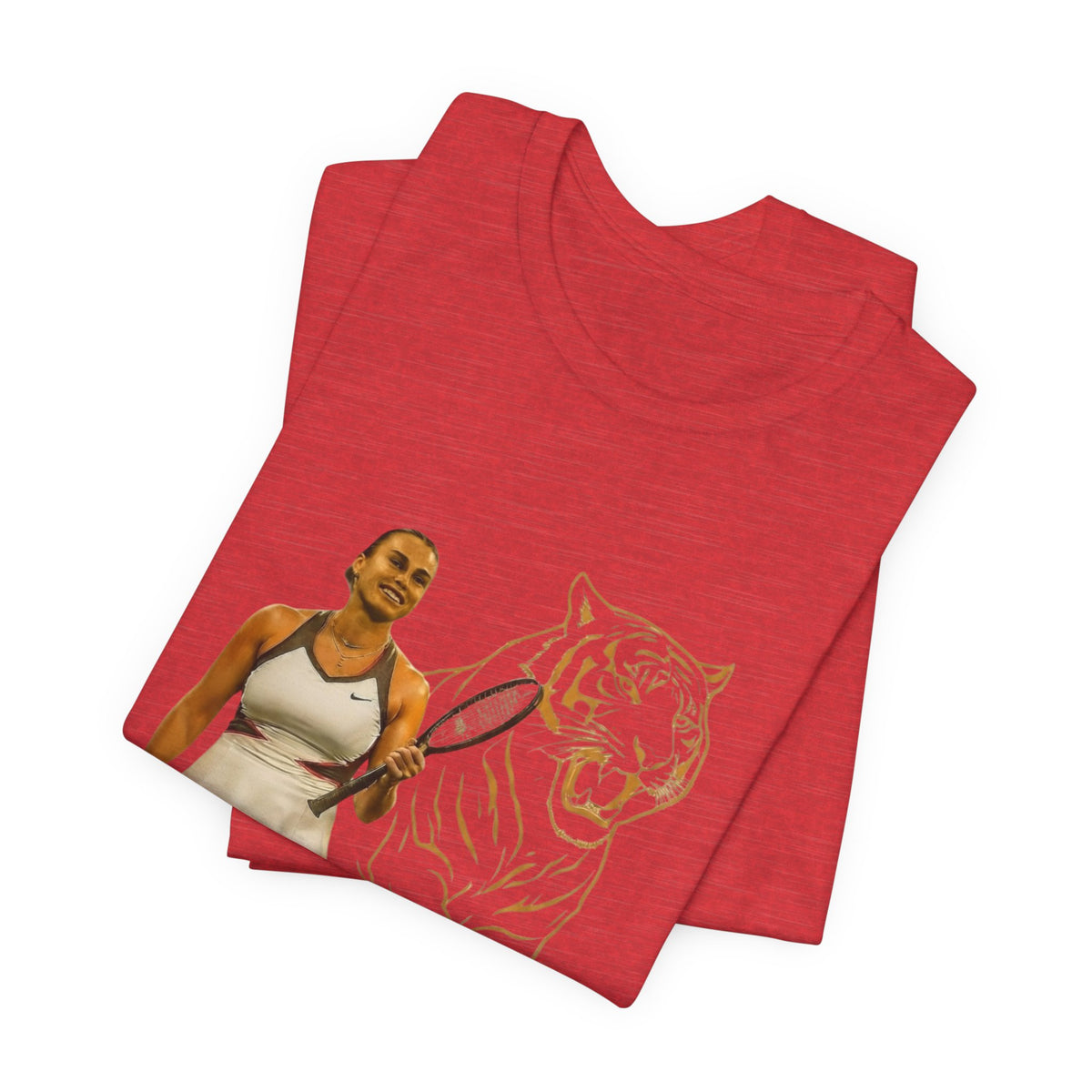 Sabalenka The Tigress Graphic Tee — Empowered Woman & Tiger Illustration