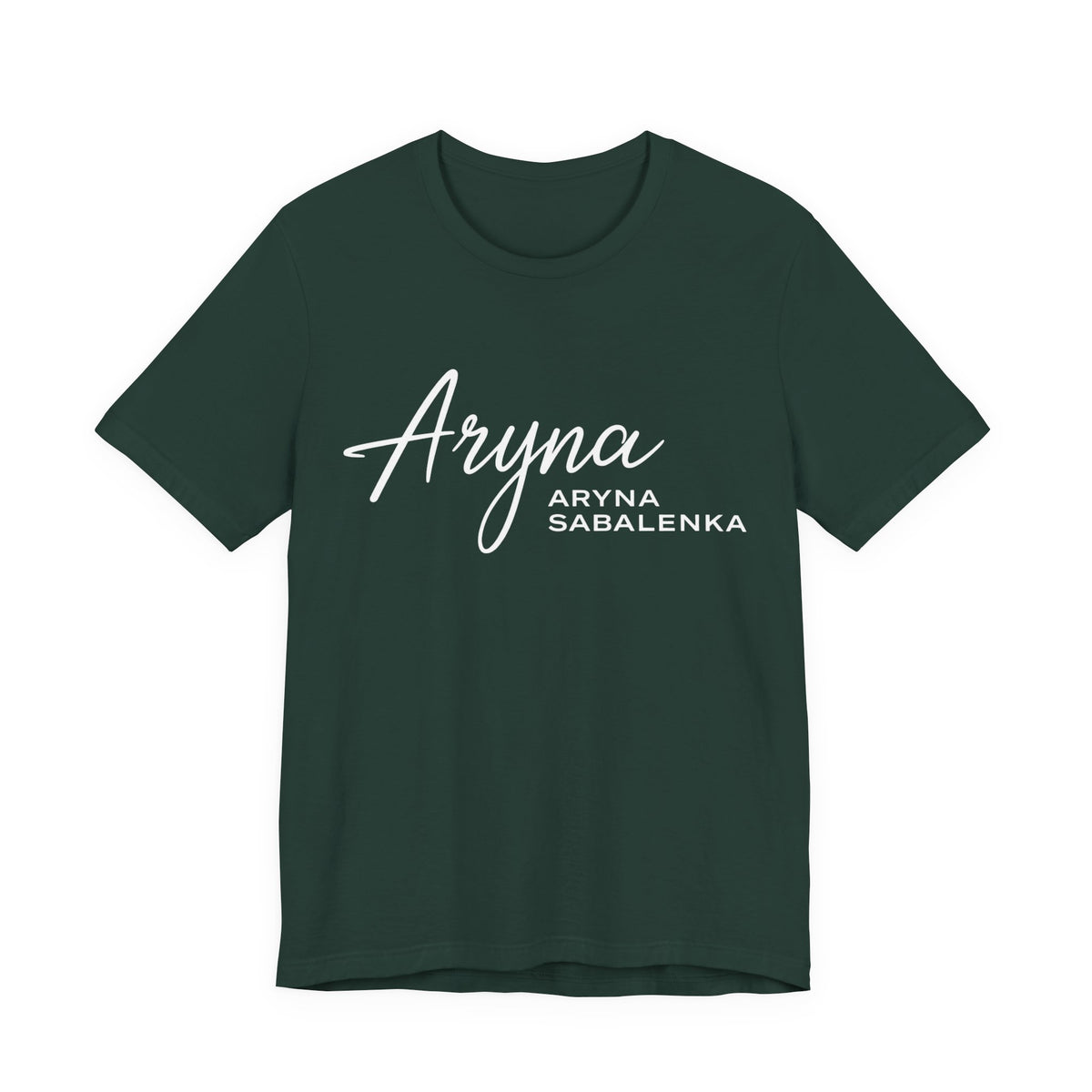Sabalenka Classic White Tee — Plain Short Sleeve T-Shirt