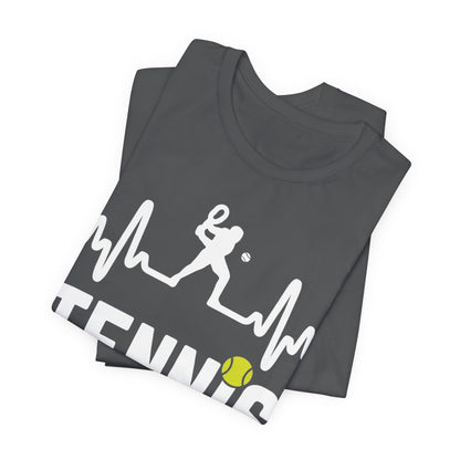Tennis Pulse Tee — Heartbeat Tennis Player Graphic Shirt