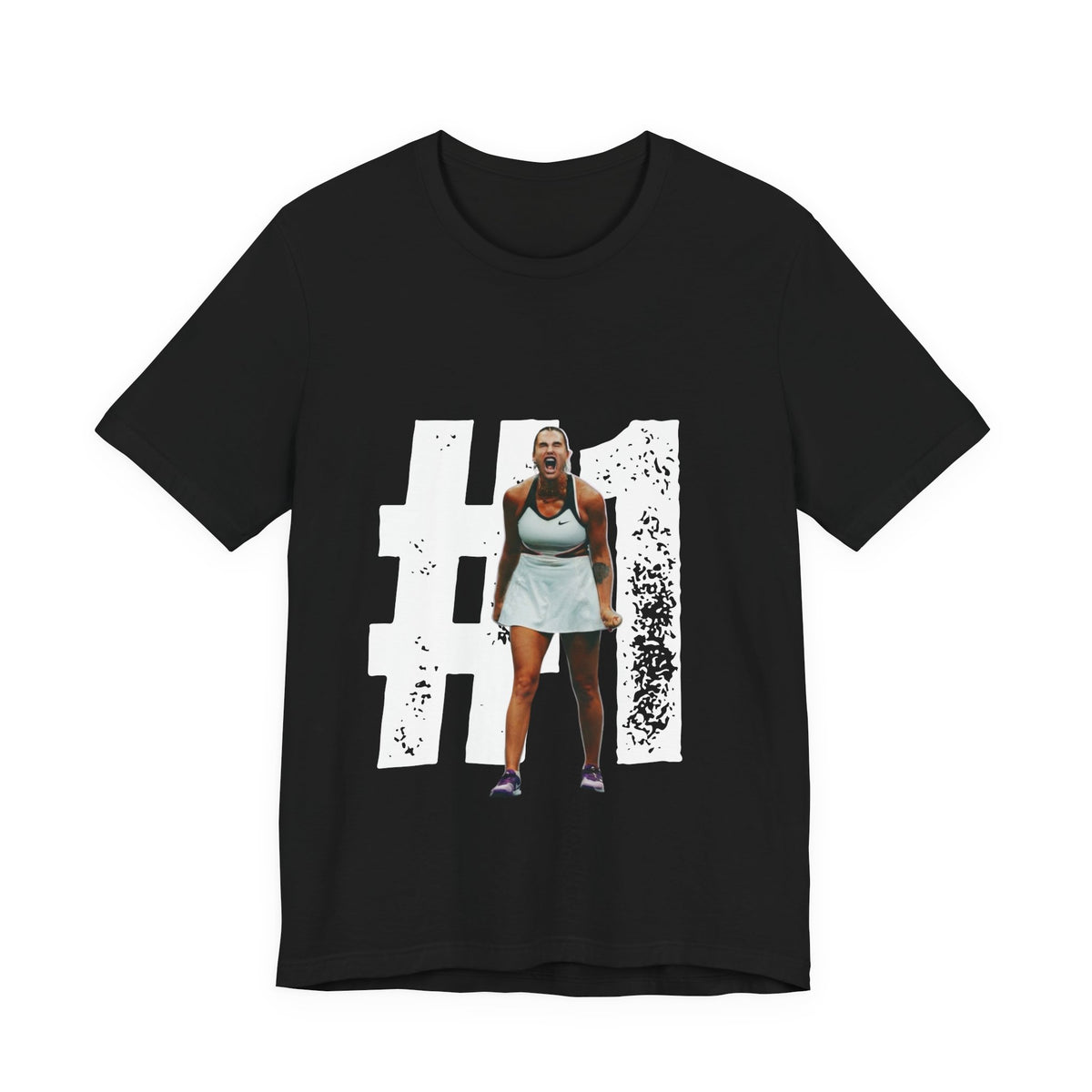 Tennis Player Graphic Tee — Fierce Court Celebration Shirt