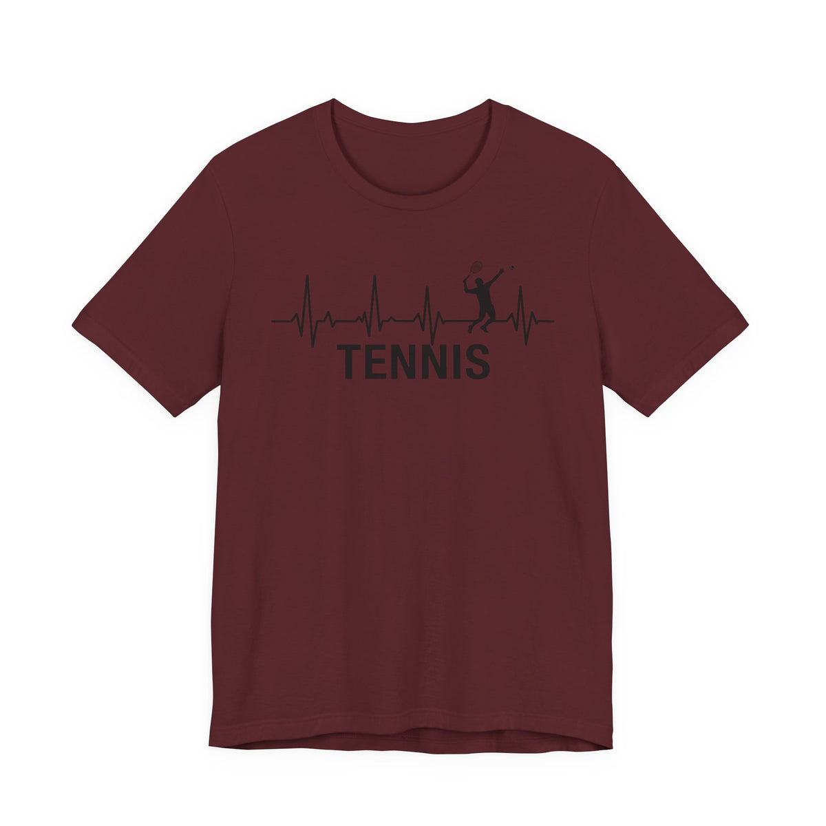 Tennis Heartbeat T‑Shirt — Tennis Player ECG Graphic Tee