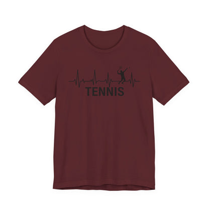 Tennis Heartbeat T‑Shirt — Tennis Player ECG Graphic Tee