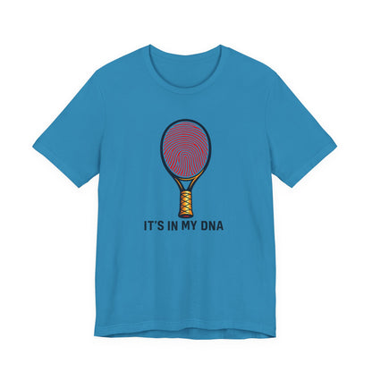 Tennis DNA T‑Shirt — "It's In My DNA" Racket Fingerprint Tee