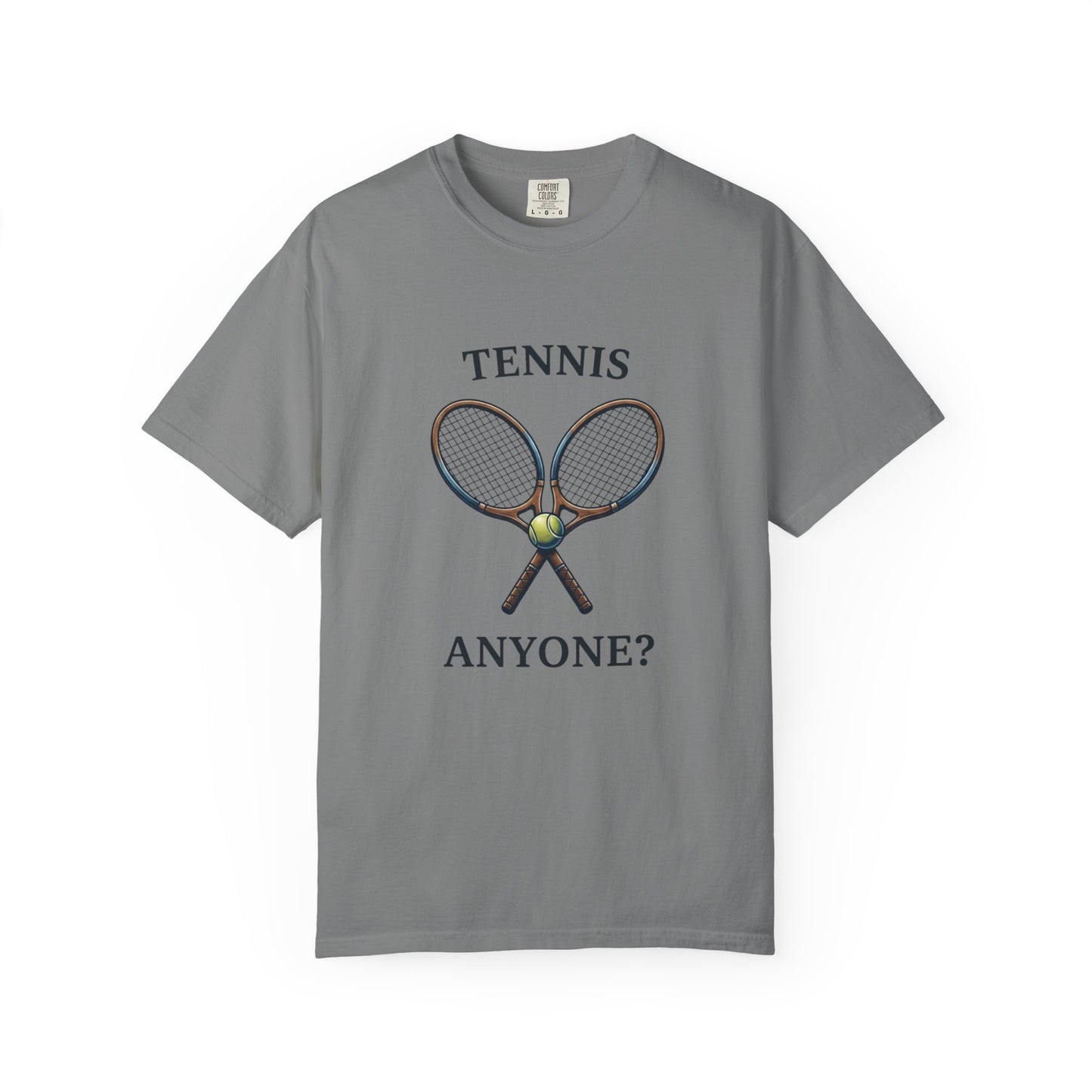 Tennis Anyone? Graphic T-Shirt — Vintage Racket & Ball Tee for Tennis Players