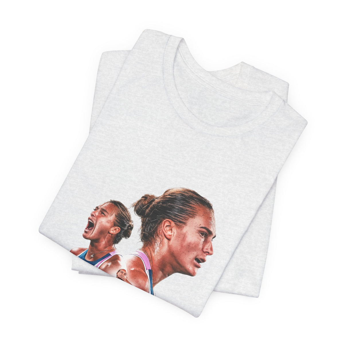 Champion Athlete Sabalenka Graphic Tee — "CHAMPION" Player Portrait T-Shirt