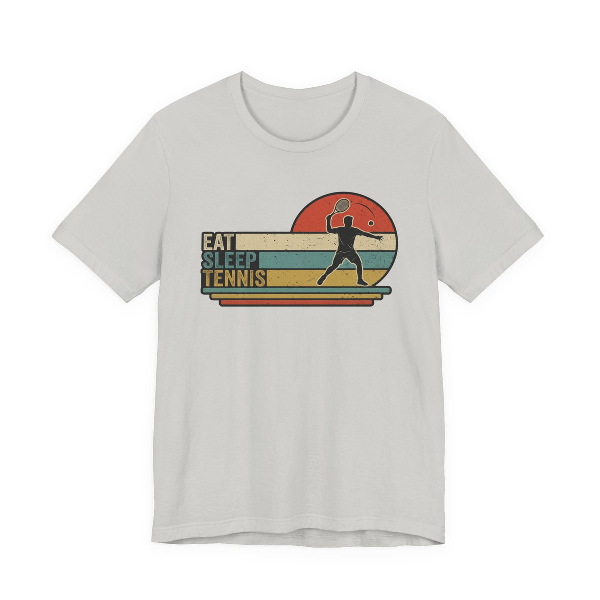 Eat Sleep Tennis Retro Graphic Tee — Vintage Tennis Player T‑Shirt