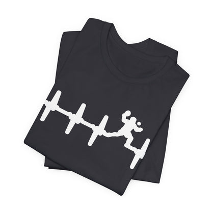 Runner Heartbeat T‑Shirt — Heartbeat EKG with Tennis Runner Graphic Tee