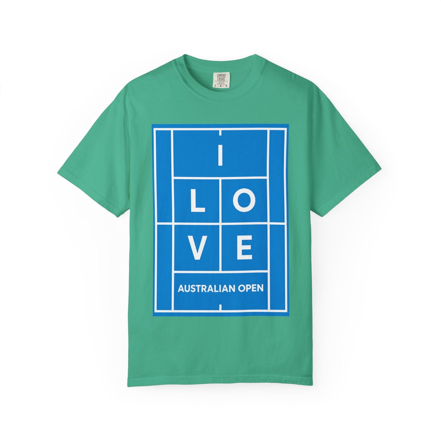 "I LOVE" Australian Open Tennis Court Graphic