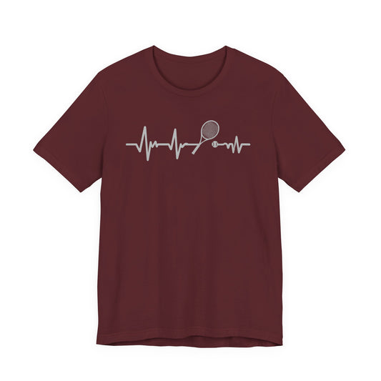 Tennis Heartbeat Tee — Racket Pulse Graphic T-Shirt