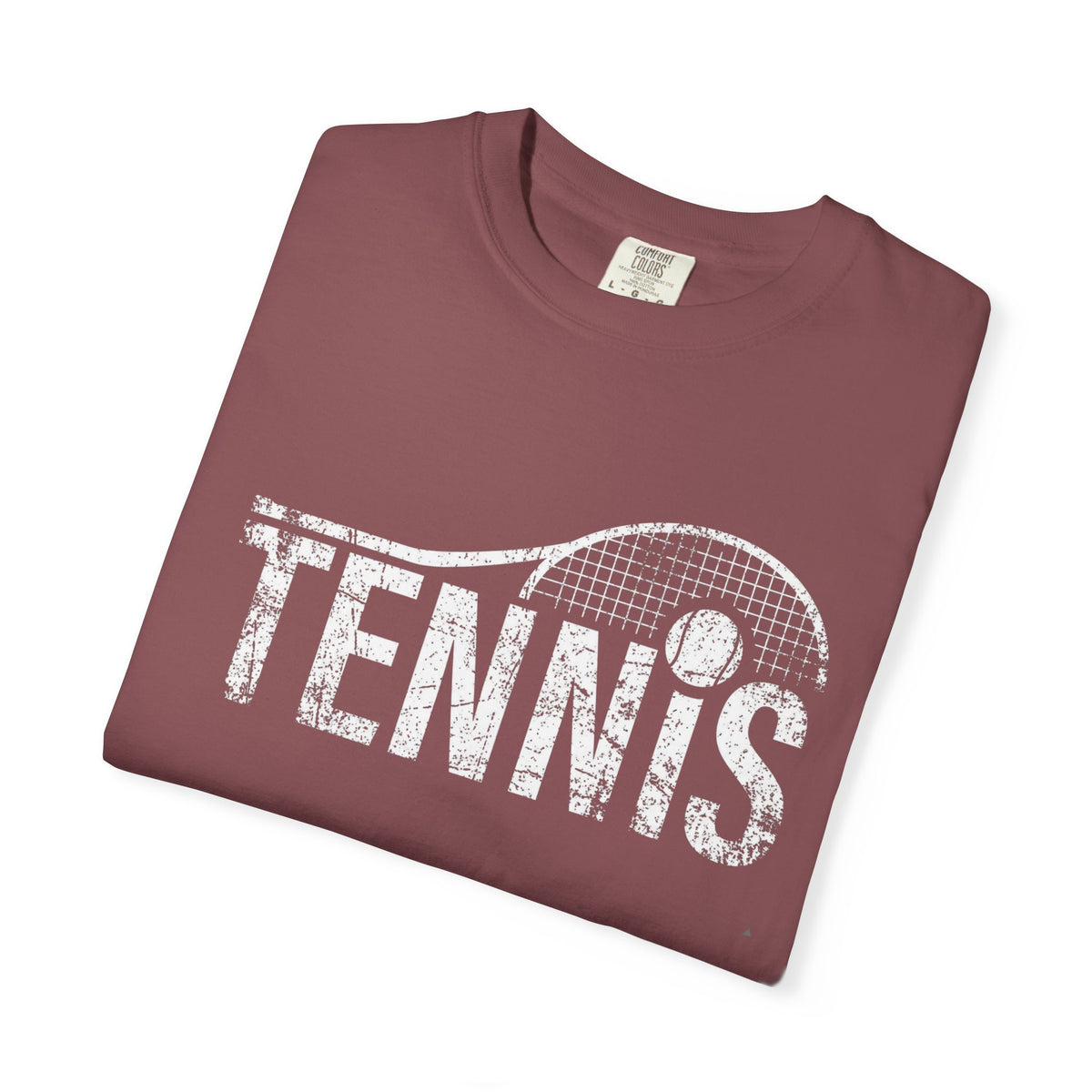 Tennis Vintage Graphic T-Shirt — Distressed Racket & Ball Tee