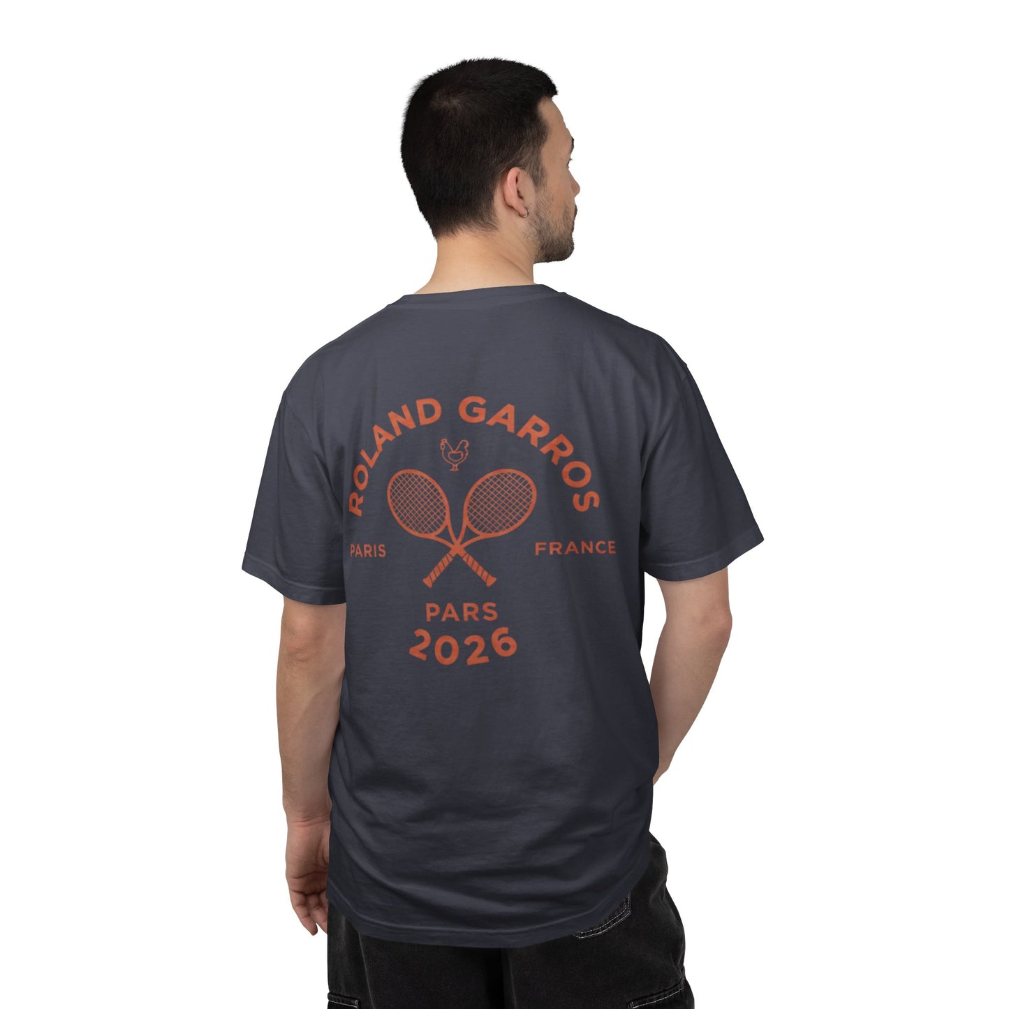 Roland Garros Retro Tennis Tee — Paris 2026 Garment-Dyed Court Shirt