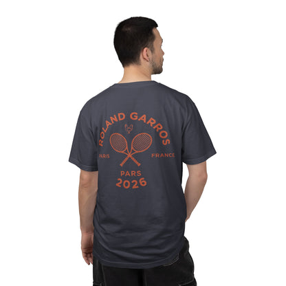 Roland Garros Retro Tennis Tee — Paris 2026 Garment-Dyed Court Shirt