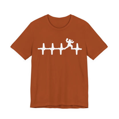 Runner Heartbeat T‑Shirt — Heartbeat EKG with Tennis Runner Graphic Tee