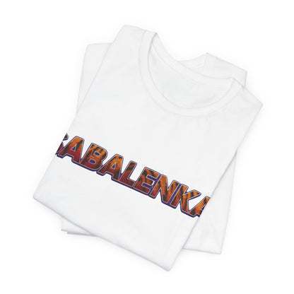 Sabalenka Tennis T‑Shirt — Bold Text Fan Tee